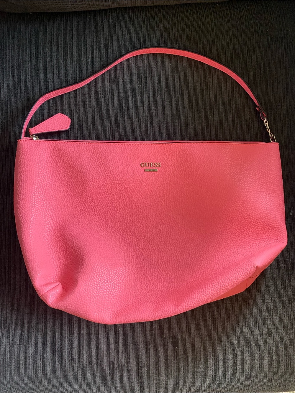 GUESS Y2K Neon Pink Large Hobo Bag with Strap Like New